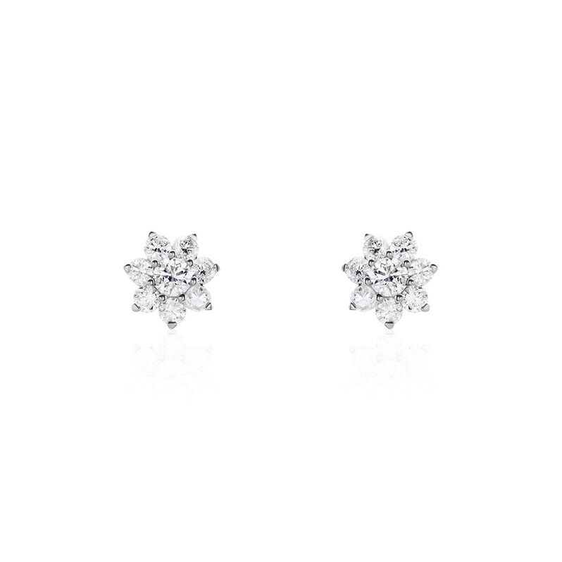 Damen Ohrstecker Weißgold 375 Diamant 0,5ct Spring  - Ohrstecker Damen | OROVIVO