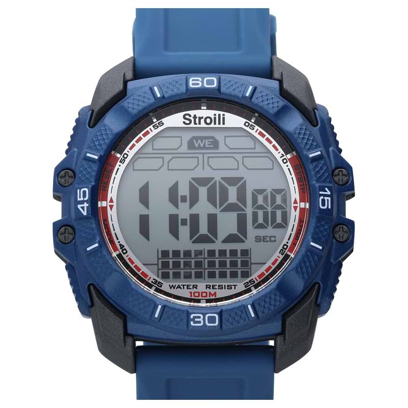 Boston Cronografo digitale in silicone blu e acciaio - Spannringe Herren | OROVIVO