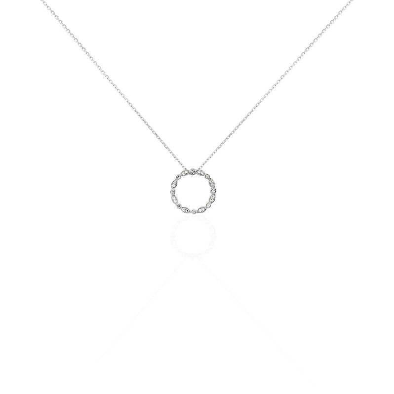Collier Or Weiss Elandine Cercle Ajoure  - Spannringe Damen | OROVIVO