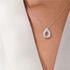DROP Damen Collier Silber 925 Zirkonia Wei&szlig; 1,98 ct Tropfen