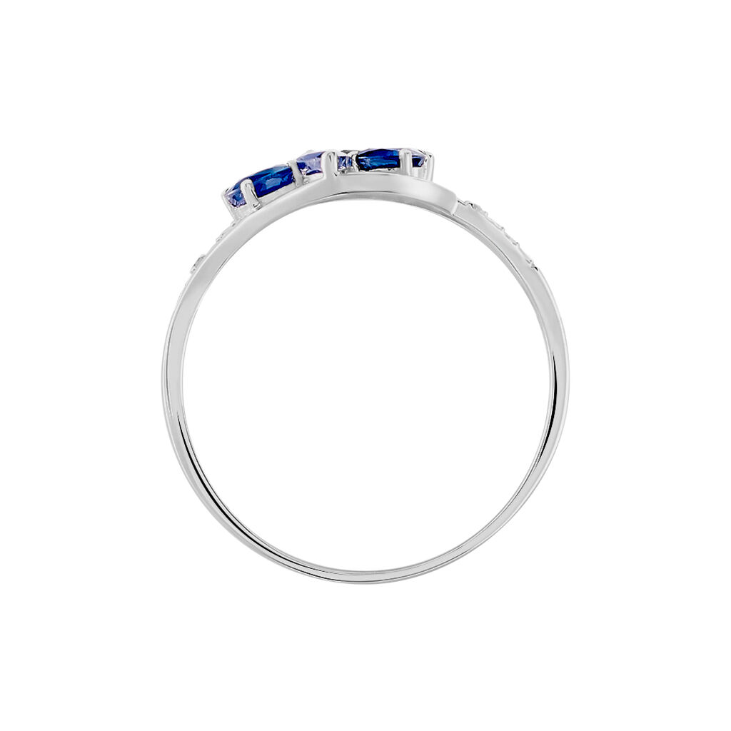 Bague Orchidee Or Blanc Saphir Diamant - Spannringe Damen | OROVIVO