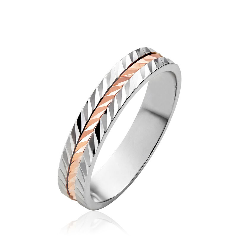 Alliance Diane Ruban Plat Or Bicolore - Spannringe Damen | OROVIVO