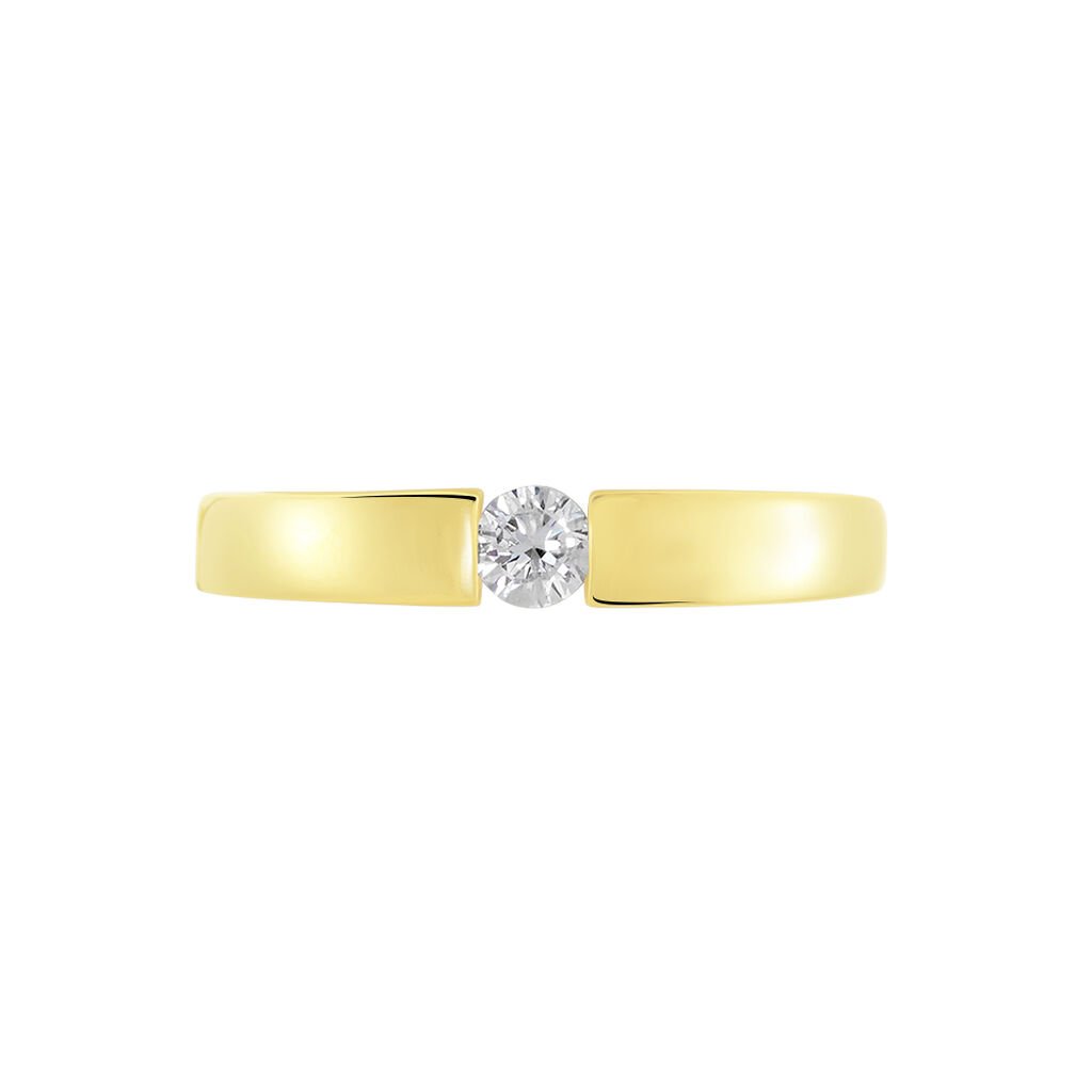 Valencia Damen Ring Gold 375 (9 Karat) Diamant Wei&szlig; 0,15 ct Kreis