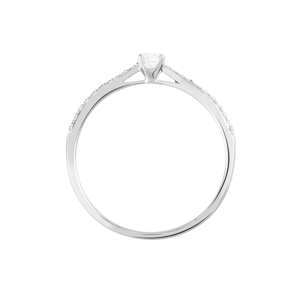 Bague Solitaire Hemera Or Blanc Diamant - Spannringe Damen | OROVIVO