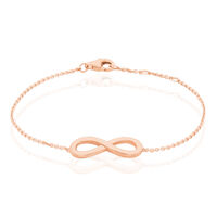 Damenarmband Rosé Vergoldet Silber 925 Infinity