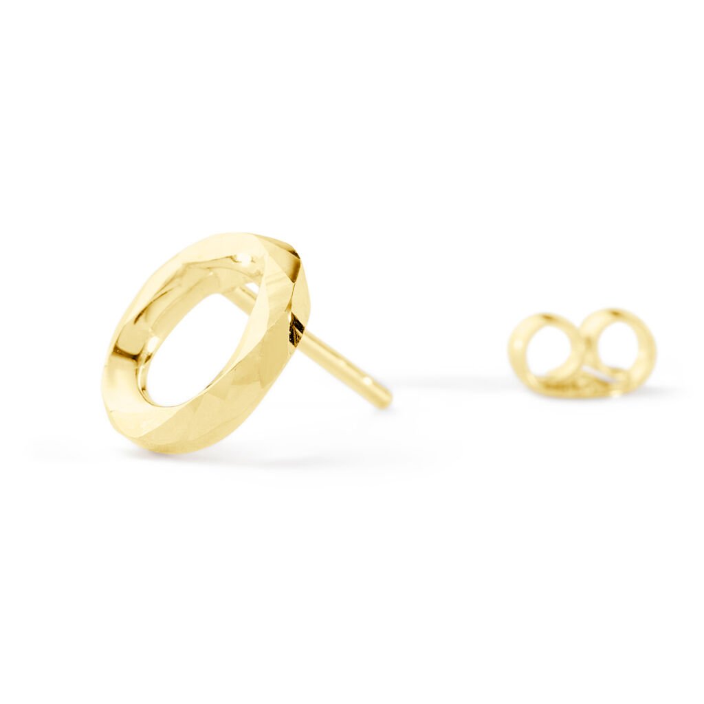 Damen Ohrstecker Gold 375 (9 Karat) Kreis