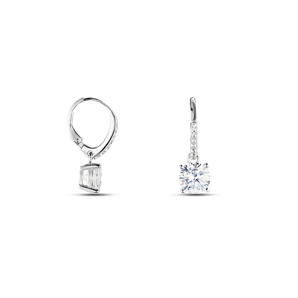 Damen Ohrringe Lang Silber 925 Zirkonia Paulina  - Ohrhänger Damen | OROVIVO