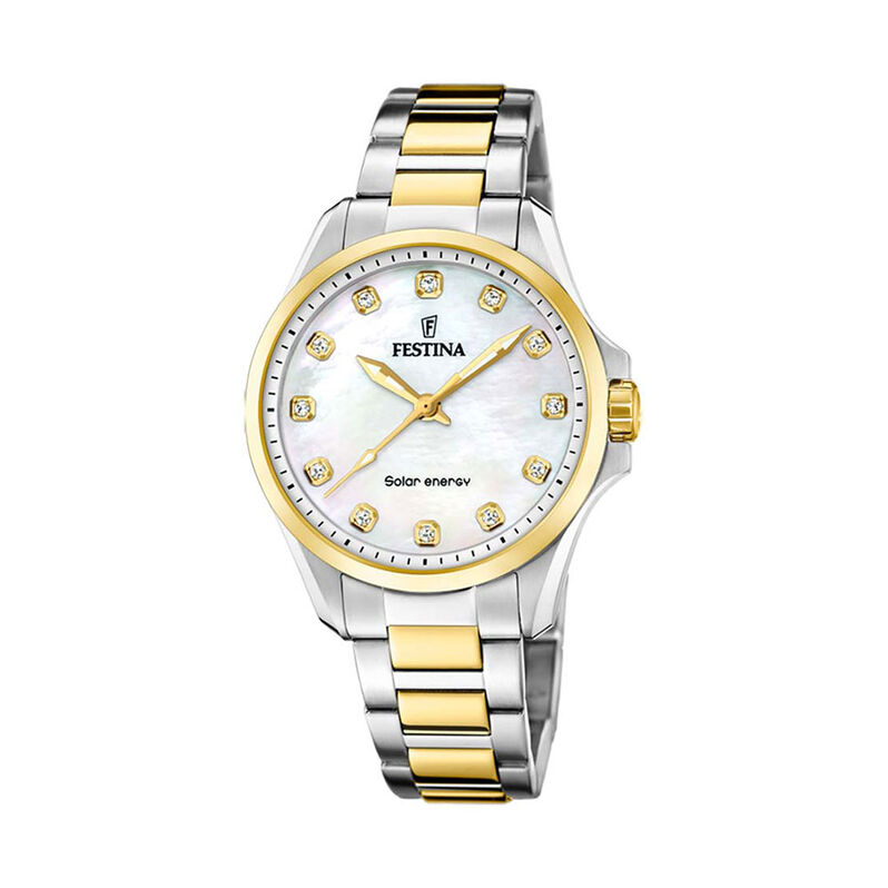 Montre Festina Solar Energy Nacre Blanche - Spannringe Damen | OROVIVO