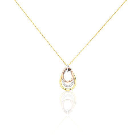 Damen Halskette Gold 375 Tricolor Zirkonia - Halsketten Damen | OROVIVO