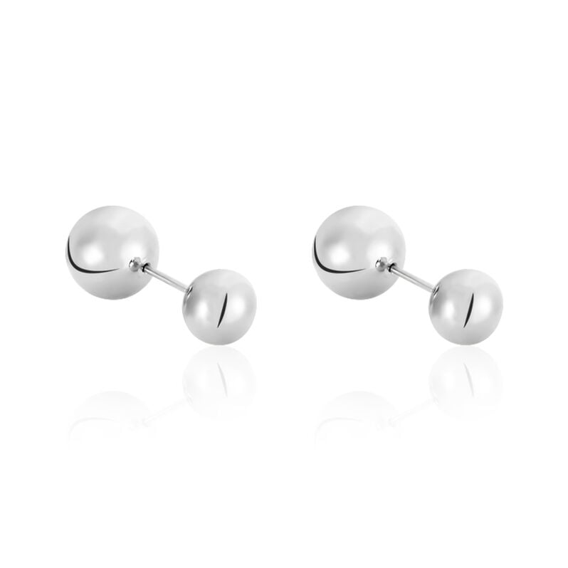 Damen Doppelohrstecker Edelstahl Kugel - Ohrstecker Damen | OROVIVO