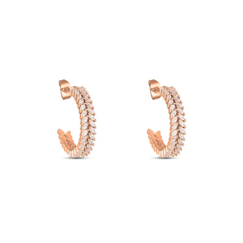 Orecchini a cerchio Romantic Shine Bijoux Rosa e Cristalli - Spannringe Damen | OROVIVO