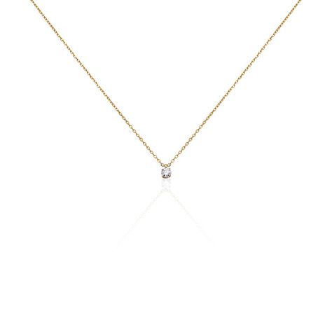 Damen Halskette Messing Gold vergoldet Zirkonia 4mm - Halsketten Damen | OROVIVO