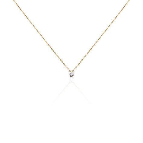 Damen Halskette Messing Gold vergoldet Zirkonia 4mm - Halsketten Damen | OROVIVO