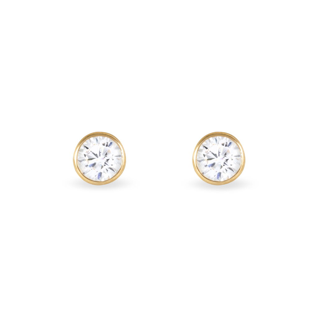 DARINA ZARGE Damen Ohrstecker Gold 375 (9 Karat) Zirkonia Wei&szlig; 1,66 ct