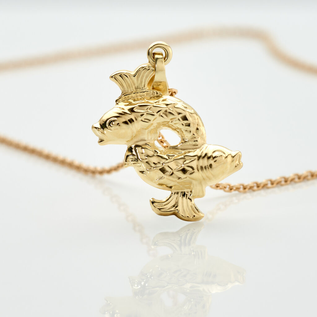 ASTRO Unisex Anh&auml;nger Gold 375 (9 Karat) Sternzeichen-Fische