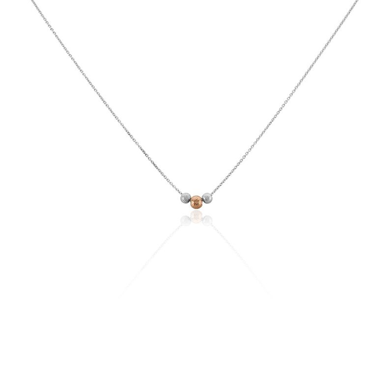 Collier Argent Weiss Bicolore Lemnos - Spannringe Damen | OROVIVO