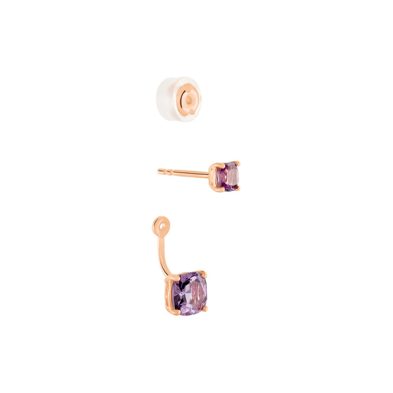 Bijoux D'oreilles Or Rose Amethyste - Spannringe Damen | OROVIVO