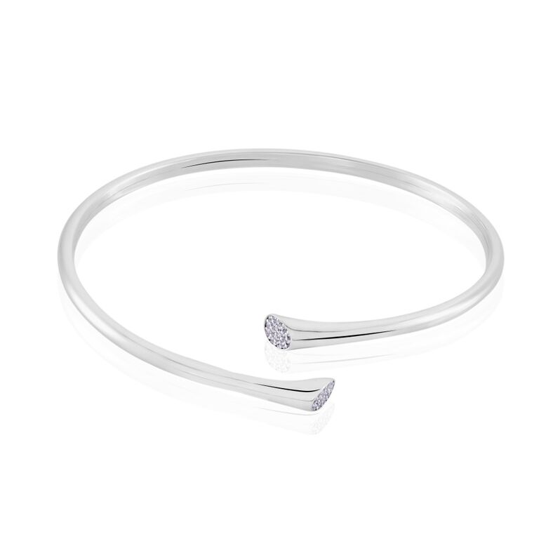 Jonc Vivo Argent Rhodié Oxyde De Zirconium - Spannringe Damen | OROVIVO