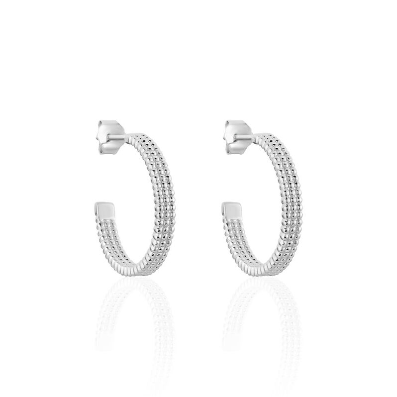 Demi Creoles Argent Rhodie Cordelia - Spannringe Damen | OROVIVO