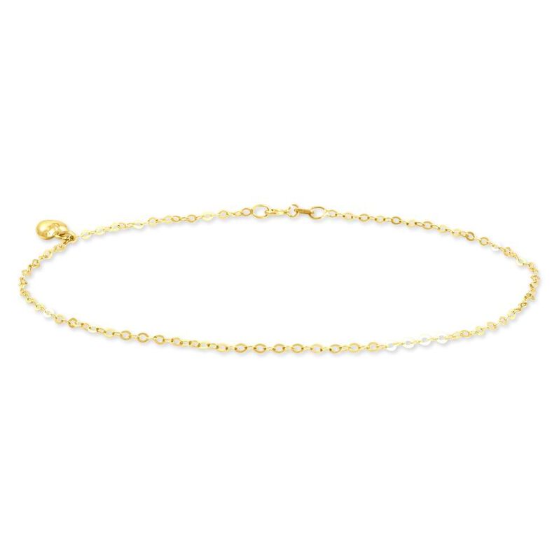 Cavigliera in oro giallo a maglia Cuore - Spannringe Damen | OROVIVO