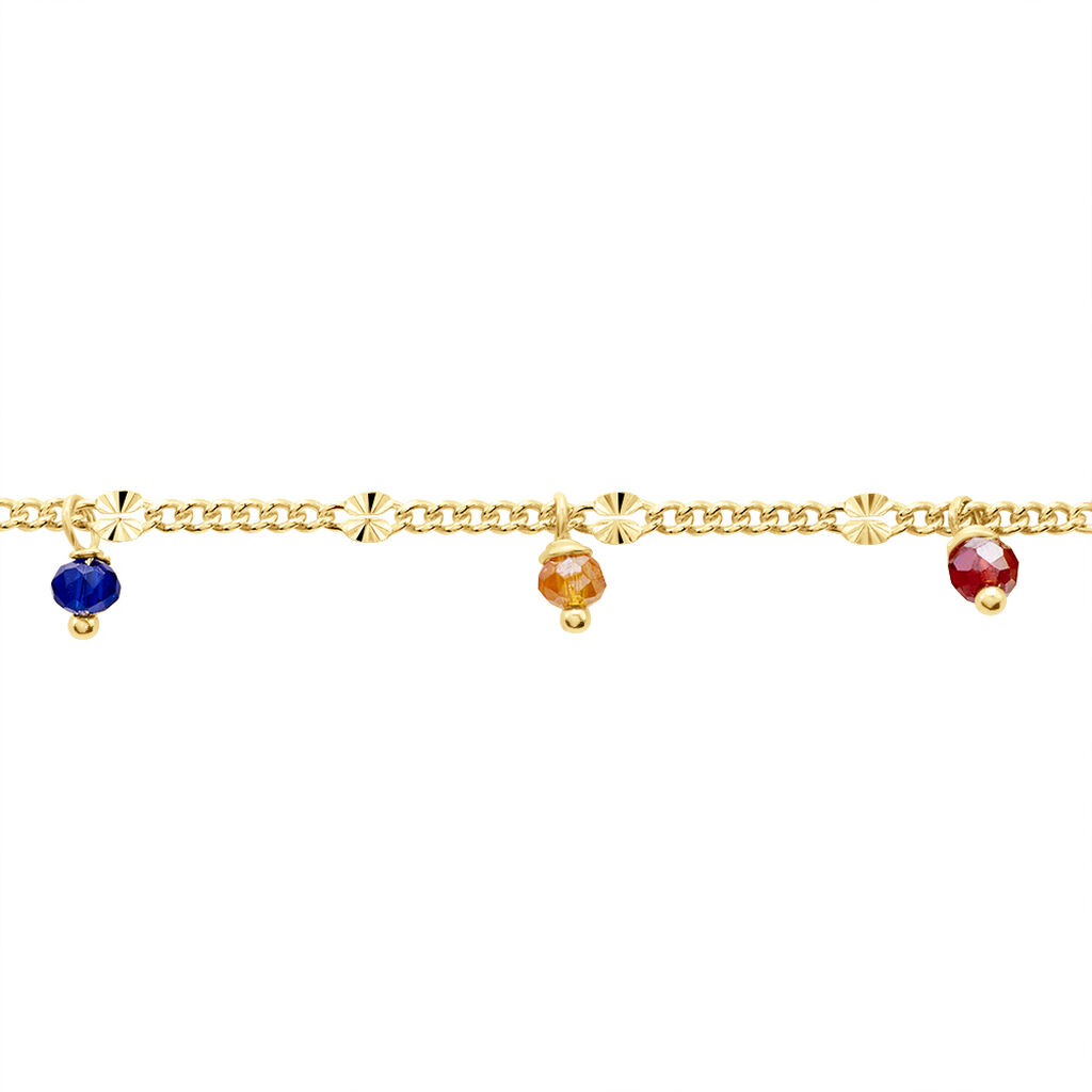Damen Armband Silber vergoldet 925 Glas Multicolour Romana 1,10mm - Armbänder Damen | OROVIVO