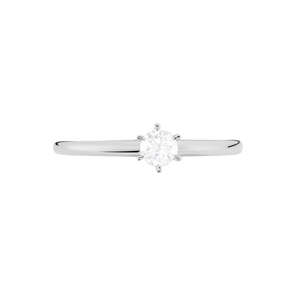 Bague Solitaire Josua Or Blanc Diamant - Spannringe Damen | OROVIVO