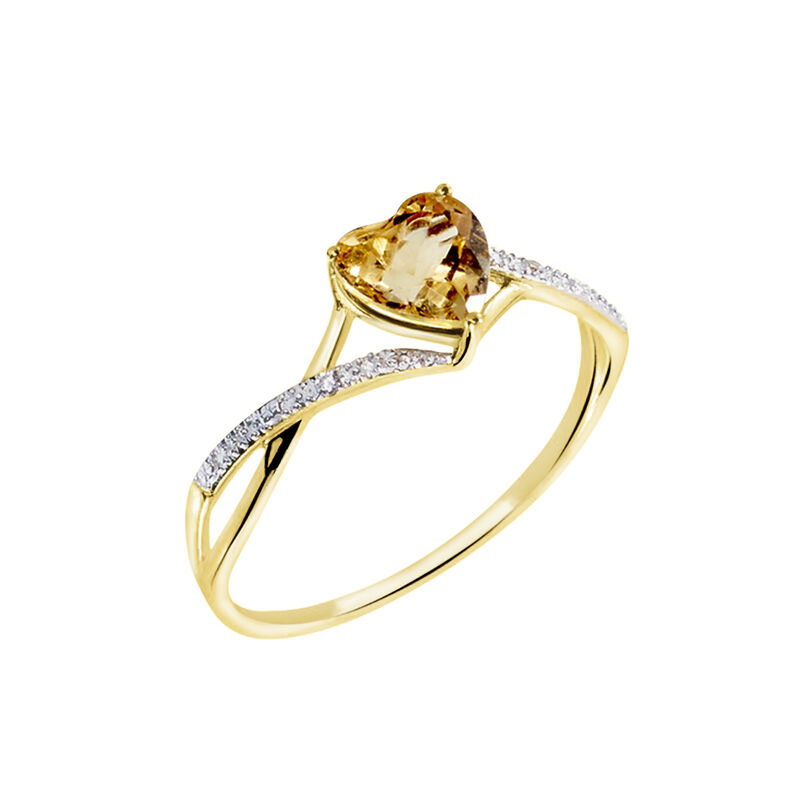 Anello Amélie Oro Giallo Citrino Cubic Zirconia - Spannringe Damen | OROVIVO