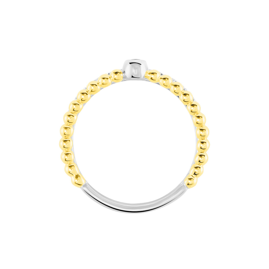 Damen Ring Gold Bicolor 375 Zirkonia Lissy  - Eheringe mit Stein Damen | OROVIVO