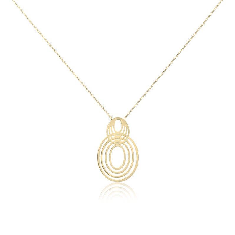 Damen Halskette Messing Gold 750 plattiert  - Halsketten Damen | OROVIVO