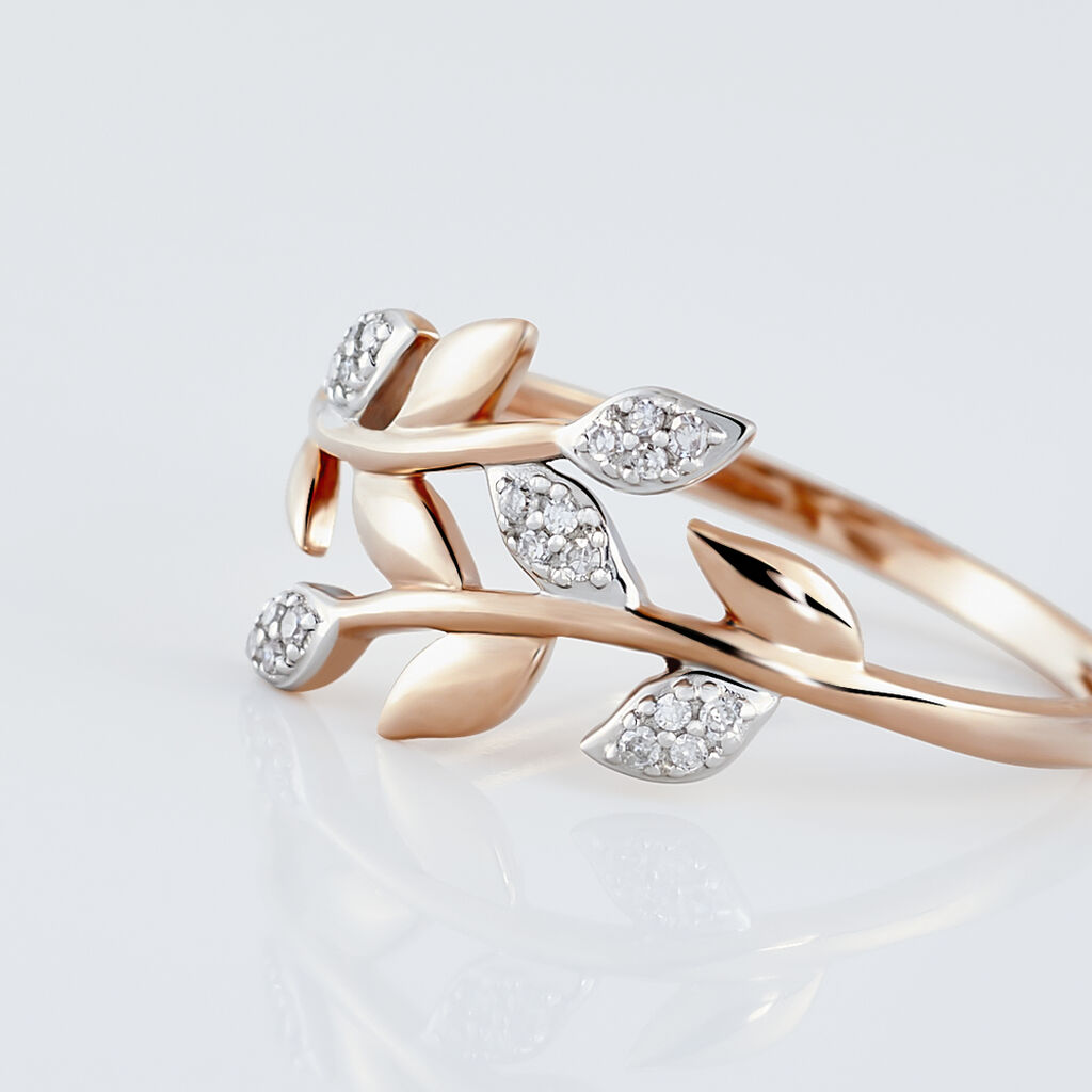 Bague Emelyne Or Rose Diamant - Ringe mit Stein Damen | OROVIVO