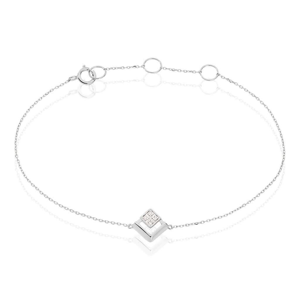 Bracelet Liana Or Blanc Diamant - Spannringe Damen | OROVIVO