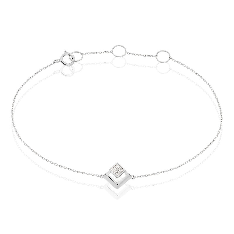 Bracelet Liana Or Blanc Diamant - Spannringe Damen | OROVIVO