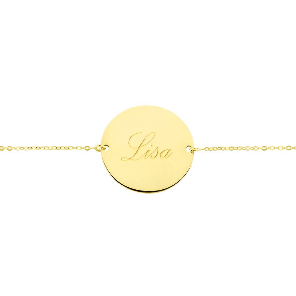 Damenarmband Gold 375 Kreis gravierbar Liv - Armbänder mit Gravur Damen | OROVIVO