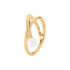 RI Damen Ring Gold 375 (9 Karat) Zuchtperle Wei&szlig; 0,23 ct