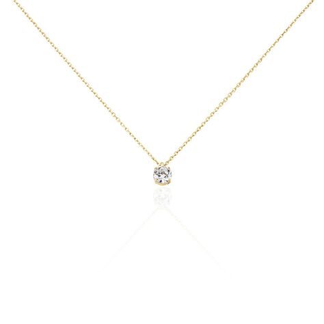 Damen Halskette Messing Gold vergoldet Zirkonia 6mm - Halsketten Damen | OROVIVO