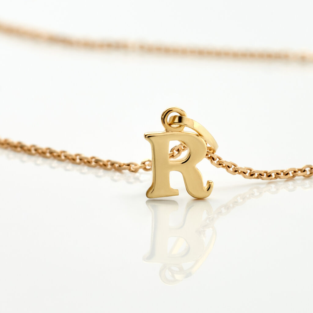 ALPHABET Unisex Anh&auml;nger Gold 375 (9 Karat) Buchstabe R
