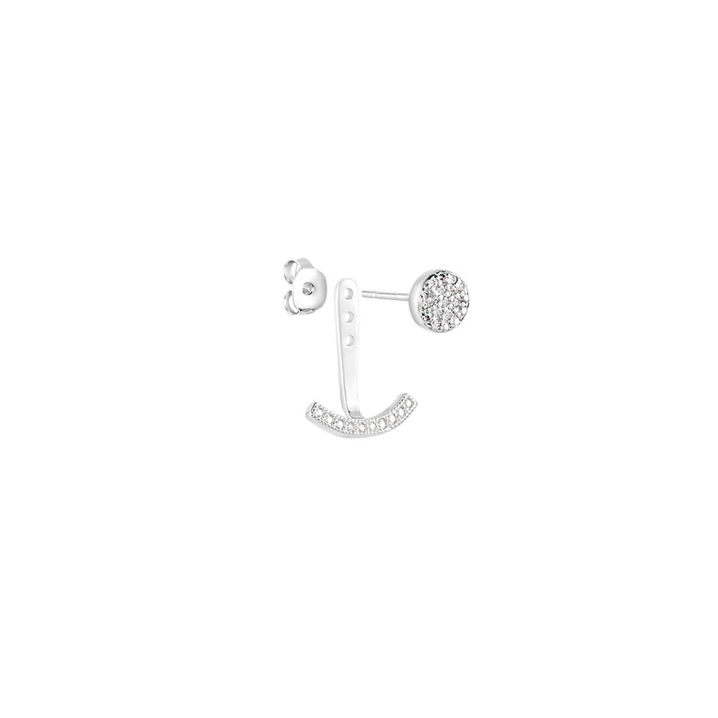 Damen Ohrklemme Silber 925 Zirkonia Anker - Ohrringe mit Stein Damen | OROVIVO