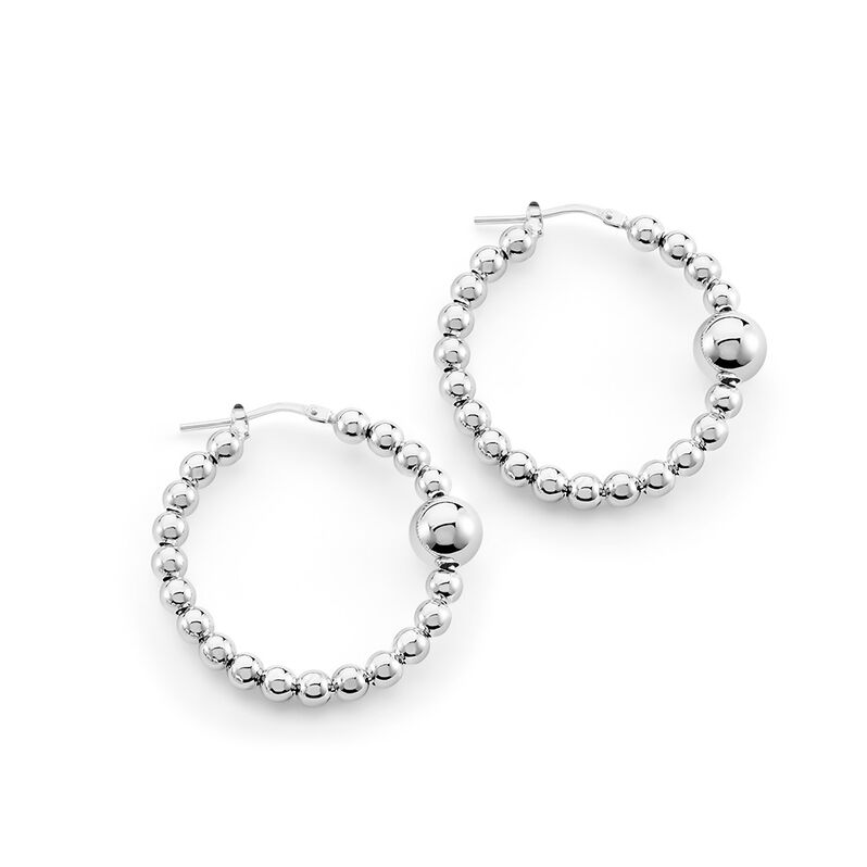 Damen Creolen Silber Silber 925 Geometrisch Bailee 3,5cm 30,00mm - Creolen Damen | OROVIVO