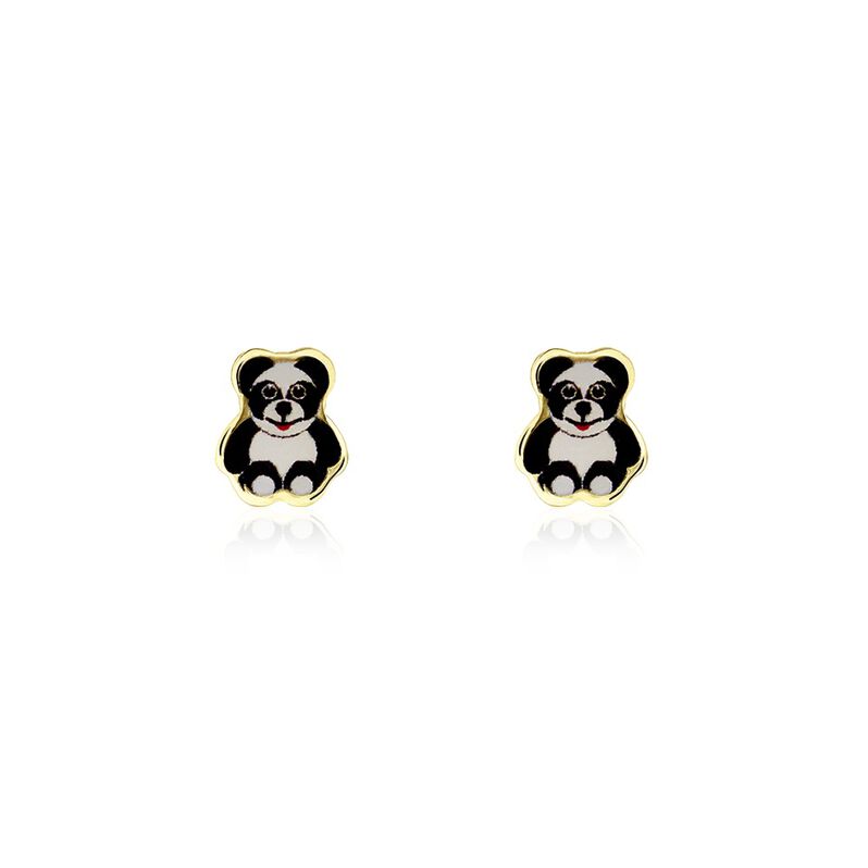 Boucles D'oreilles Puces Ourson Or Jaune - Spannringe Kinder | OROVIVO