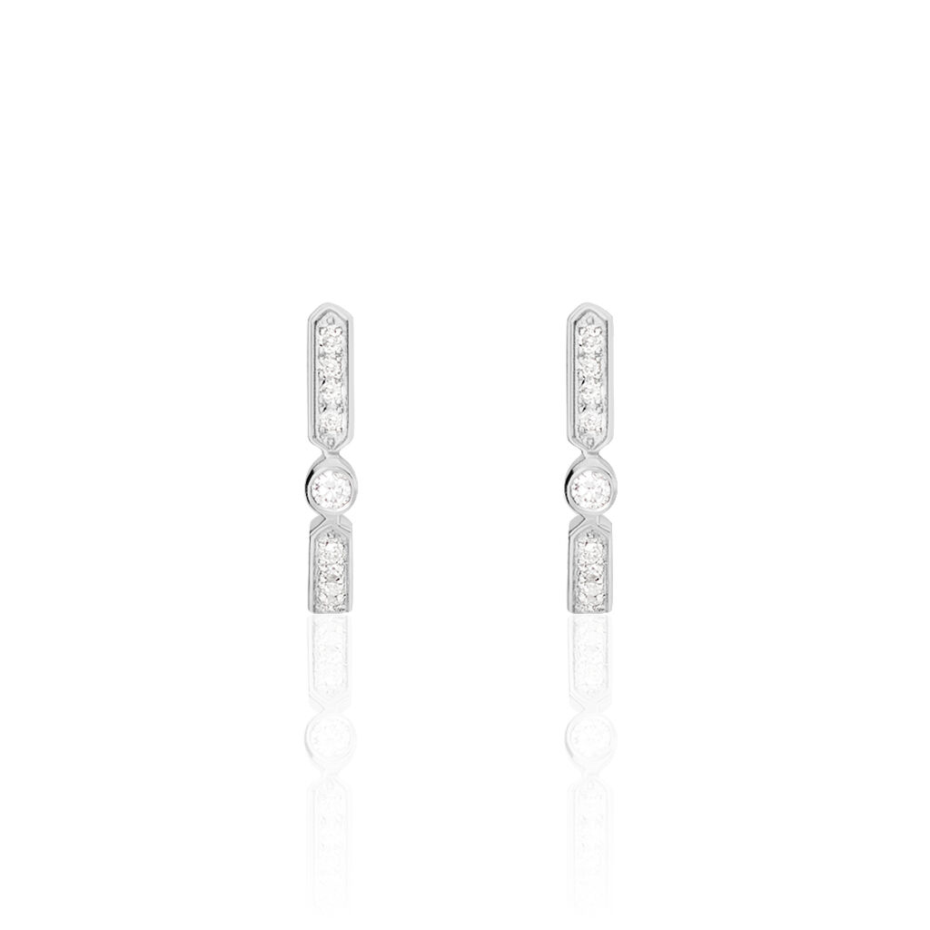 Boucles D'oreilles Or Weiss Art Deco - Spannringe Damen | OROVIVO