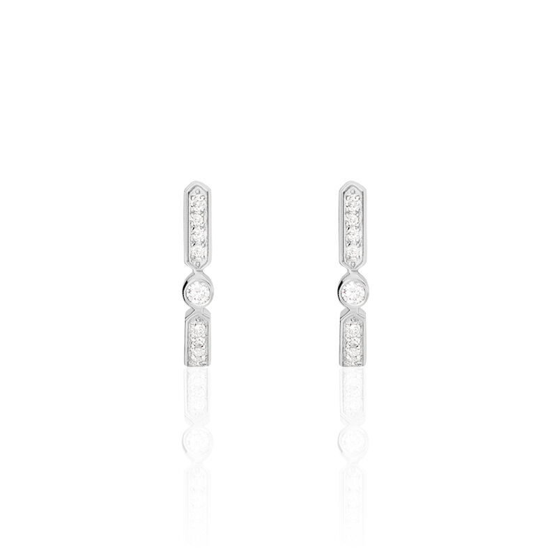 Boucles D'oreilles Or Weiss Art Deco - Spannringe Damen | OROVIVO