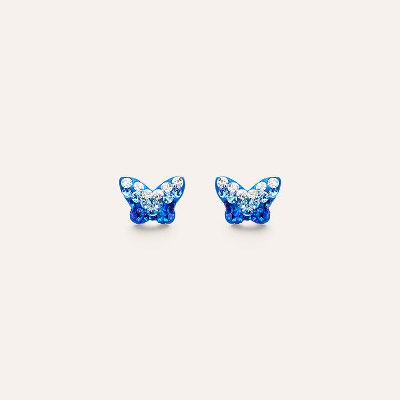 Orecchini Lobo Silver Baby Argento Rodiato Cristallo - Spannringe Kinder | OROVIVO