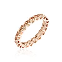 Damen Ring Silber rosevergoldet 925 Zirkonia Champagner Myriam 3,00mm 
