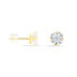 EDDIE KRAPPE Damen Ohrstecker Gold 375 (9 Karat) Zirkonia Wei&szlig; 2,81 ct B 6 mm