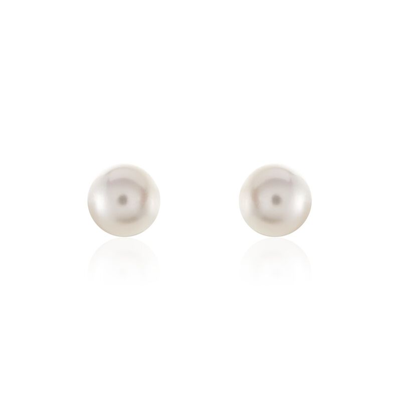 Damen Perlenohrringe Gold 585 Zuchtperle 6-7mm Grace - Ohrstecker Damen | OROVIVO