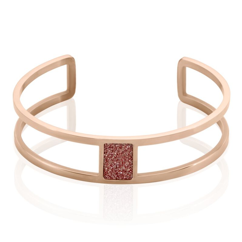 Bracelet Jonc Acier Rose Maria - Spannringe Damen | OROVIVO