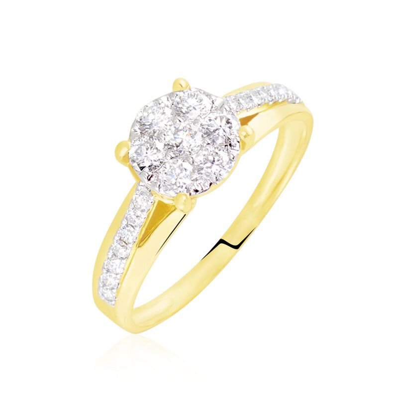 Bague Kate Or Jaune Diamant Synthétique - Spannringe Damen | OROVIVO