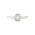 SATA Damen Ring Gold Bicolor 375 (9 Karat) Diamant Weiß 0,08 ct