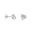 ALBANNE KNOTEN 3 Damen Ohrstecker Silber 925 Zirkonia Wei&szlig; 0,08 ct