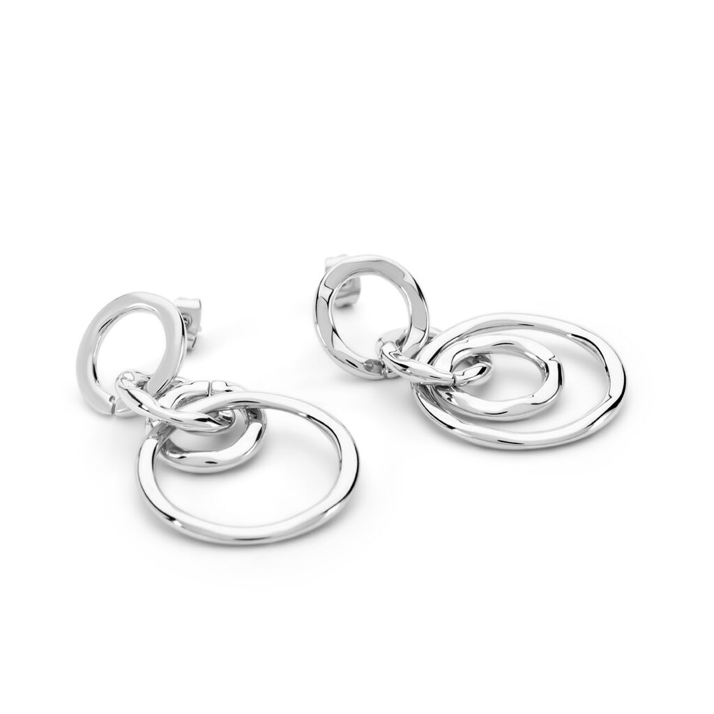 CARLOTTA Damen Ohrringe Lang Edelstahl Kreis